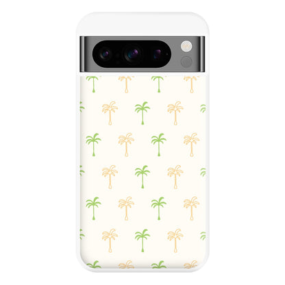 Green And Yellow Palms Pattern Phone Case for Google Pixel 8 Pro