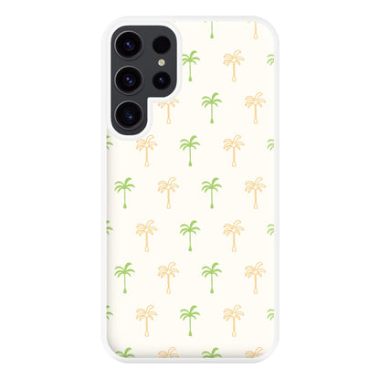 Green And Yellow Palms Pattern Phone Case for Galaxy S23 Ultra