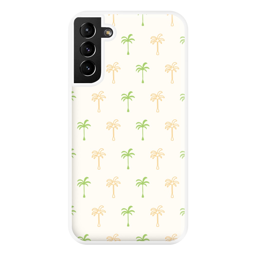 Green And Yellow Palms Pattern Phone Case for Galaxy S21 Plus
