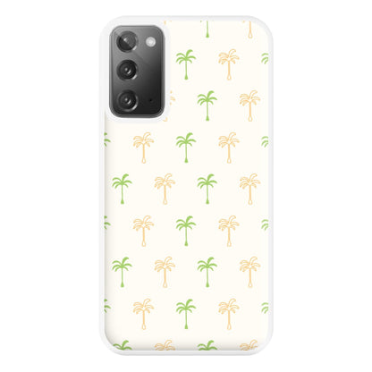 Green And Yellow Palms Pattern Phone Case for Galaxy Note 20 Ultra