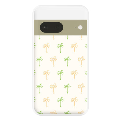 Green And Yellow Palms Pattern Phone Case for Google Pixel 7a