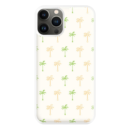 Green And Yellow Palms Pattern Phone Case for iPhone 13 Pro Max