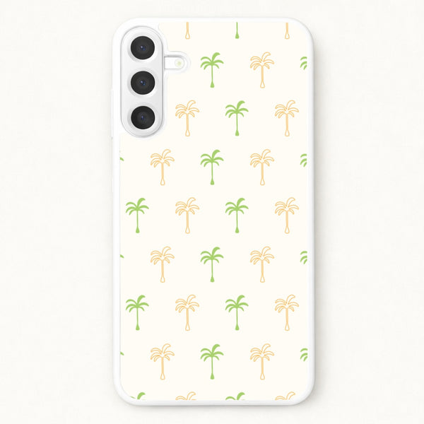Green And Yellow Palms Pattern Phone Case for Galaxy A57