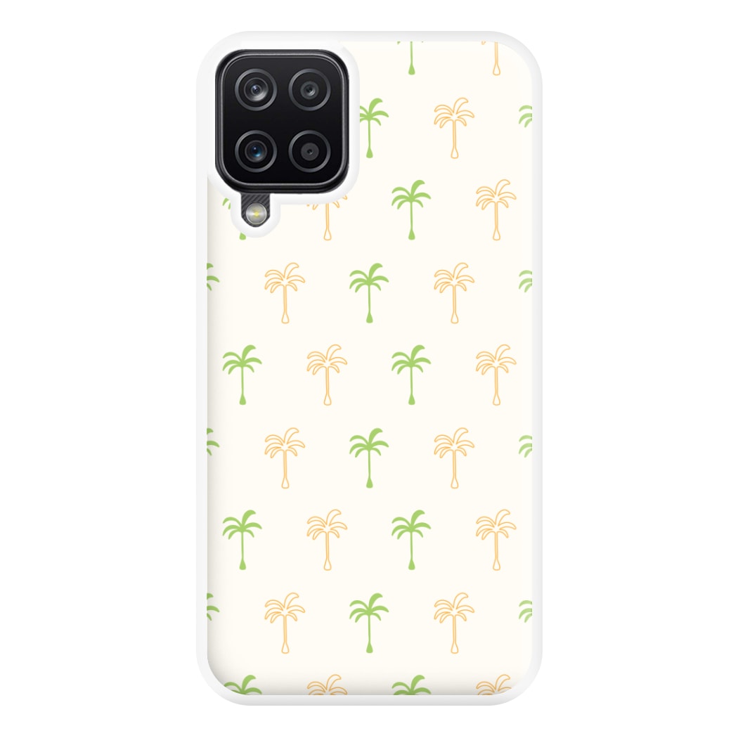 Green And Yellow Palms Pattern Phone Case for Galaxy A12