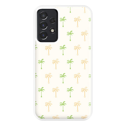 Green And Yellow Palms Pattern Phone Case for Galaxy A52 / A52s