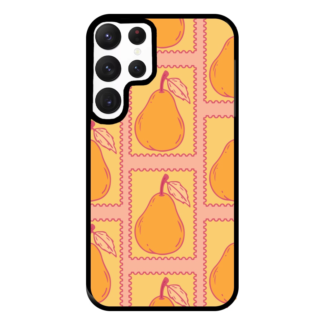 Pear Stamps Pattern Phone Case for Galaxy S22 Ultra