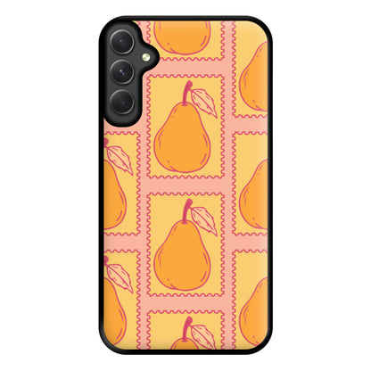 Pear Stamps Pattern Phone Case for Galaxy A34