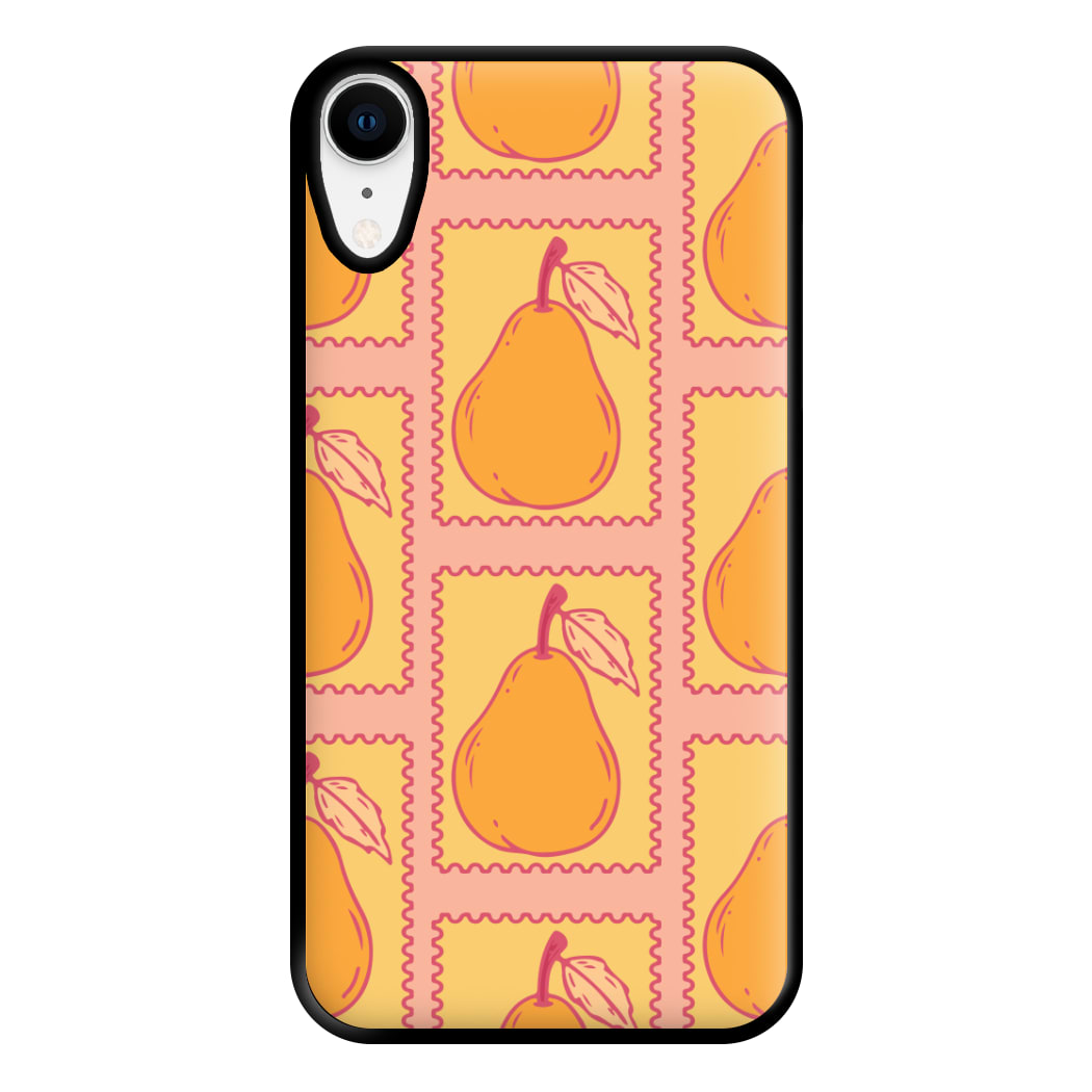 Pear Stamps Pattern Phone Case for iPhone XR