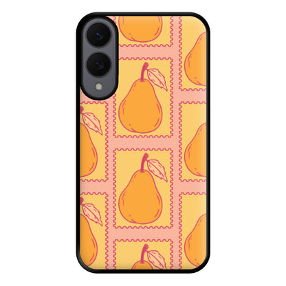 Pear Stamps Pattern Phone Case for Galaxy S25 Edge