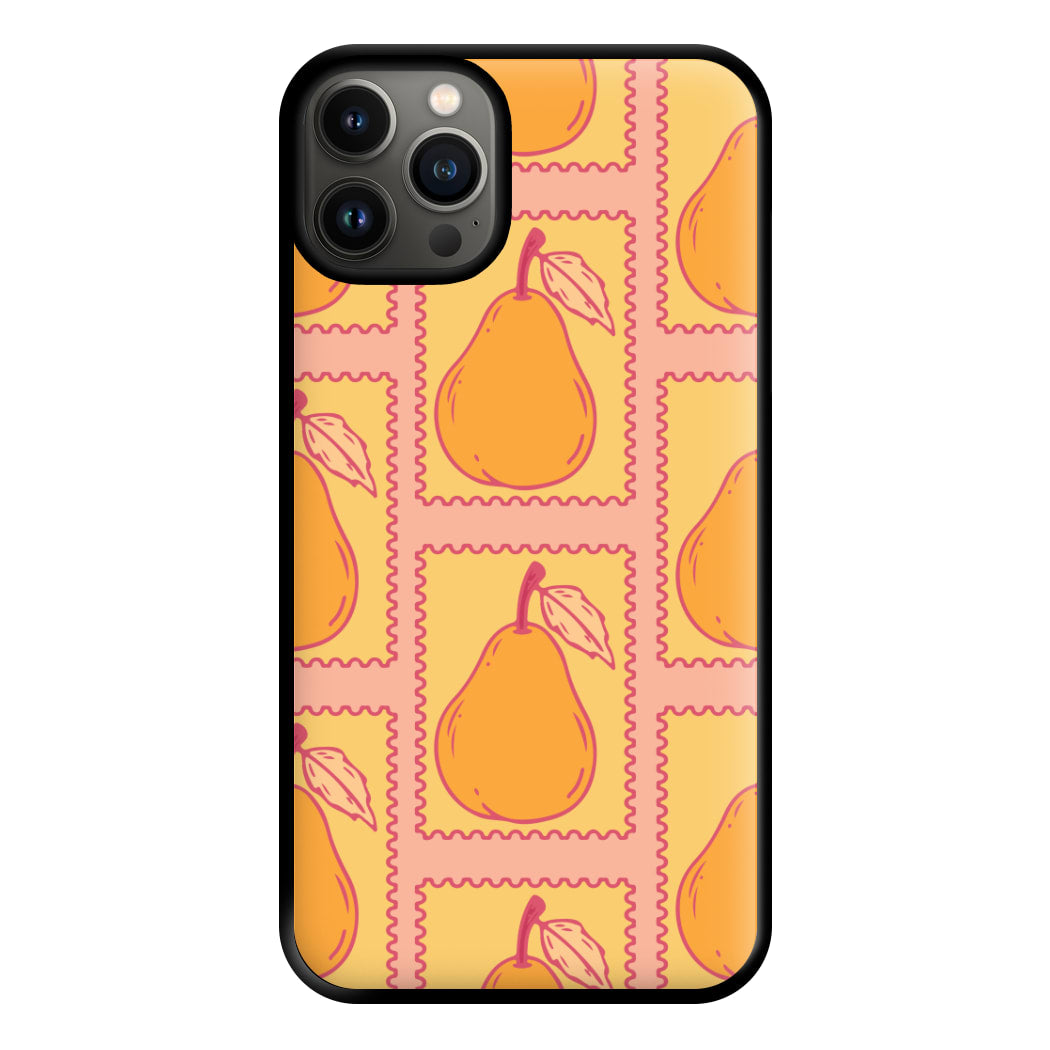 Pear Stamps Pattern Phone Case for iPhone 13