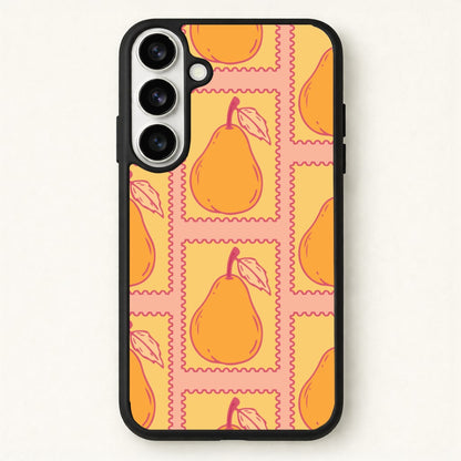 Pear Stamps Pattern Phone Case for Galaxy S26 Plus