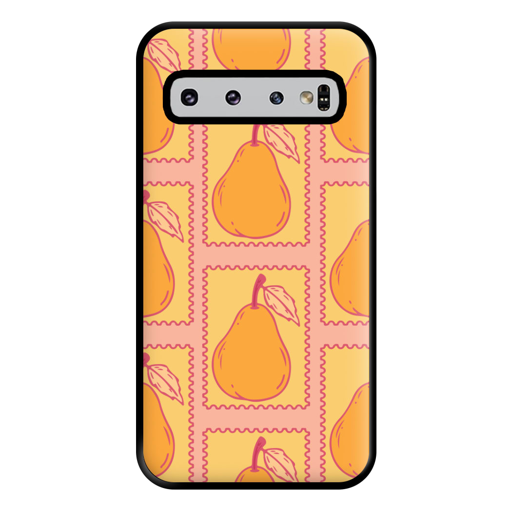 Pear Stamps Pattern Phone Case for Galaxy S10 Plus