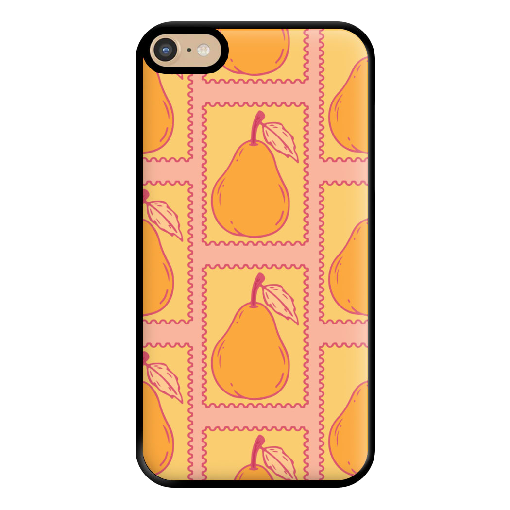 Pear Stamps Pattern Phone Case for iPhone 6 Plus / 7 Plus / 8 Plus