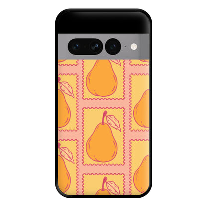 Pear Stamps Pattern Phone Case for Google Pixel 7 Pro