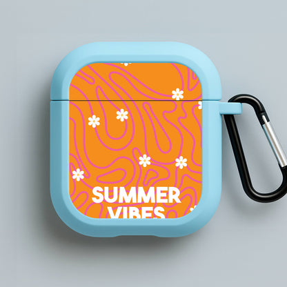 Summer Vibes Daisies Blue AirPods Case