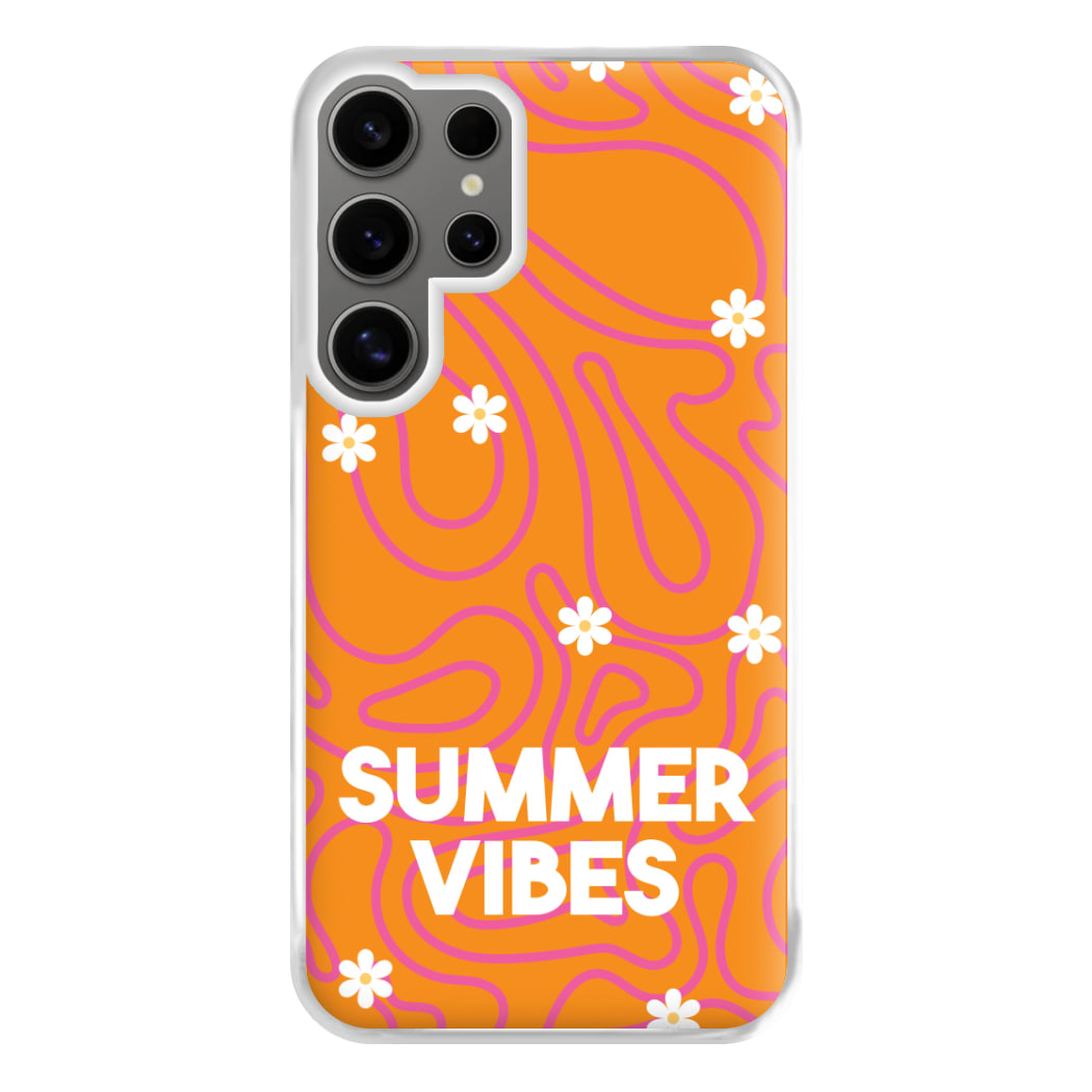 Summer Vibes Daisies Phone Case for Galaxy S24 Ultra