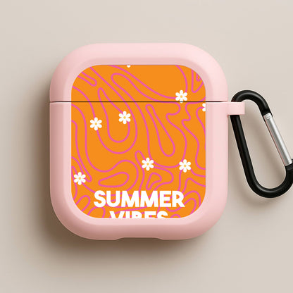 Summer Vibes Daisies Pink AirPods Case