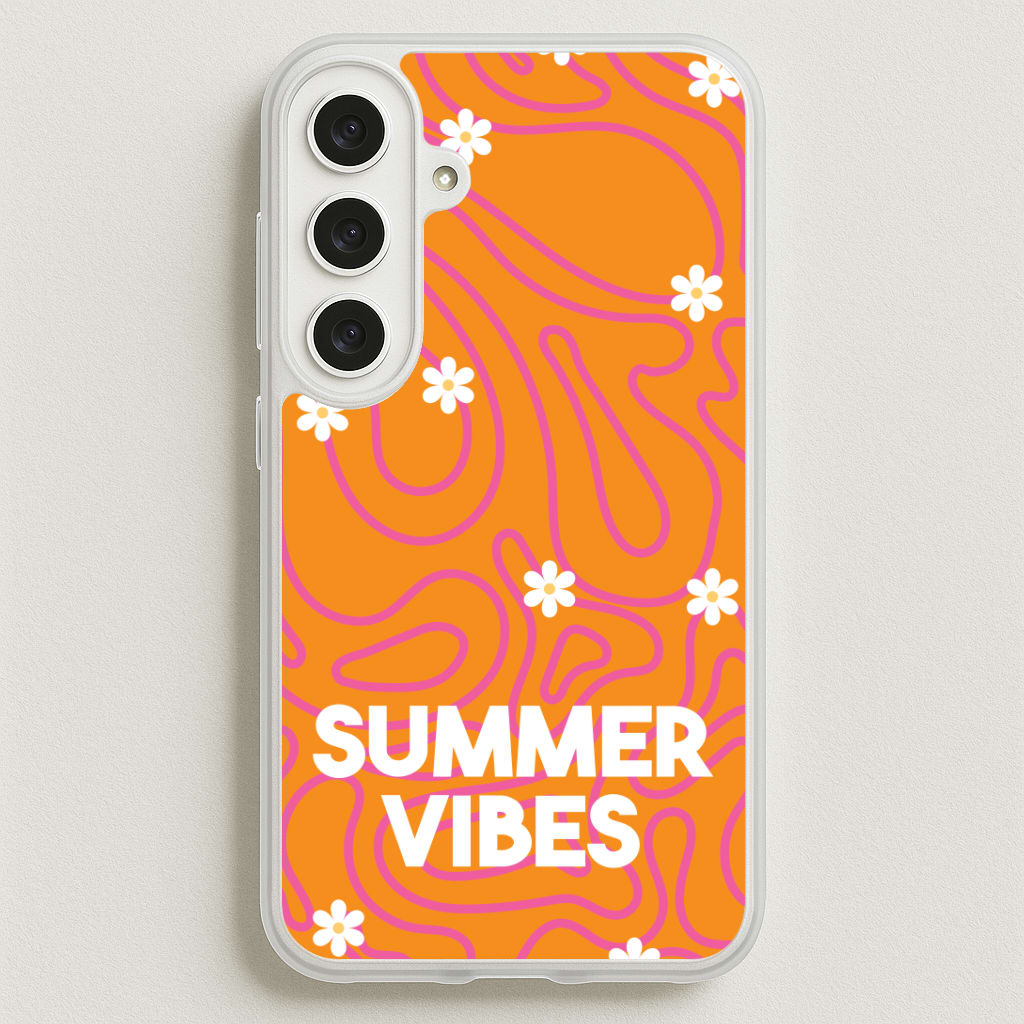 Summer Vibes Daisies Phone Case for Galaxy S25FE