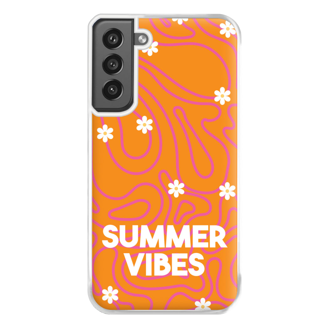 Summer Vibes Daisies Phone Case for Galaxy S21FE