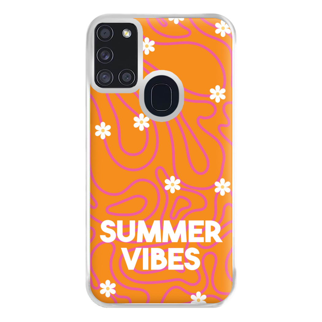 Summer Vibes Daisies Phone Case for Galaxy A21s
