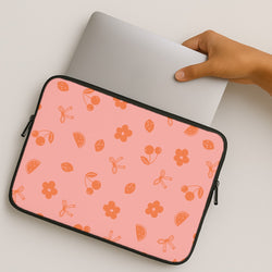 Coquette Orange Cherries Pattern MacBook Case
