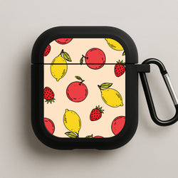 Sketched Summer Fruits Pattern AirPods Case