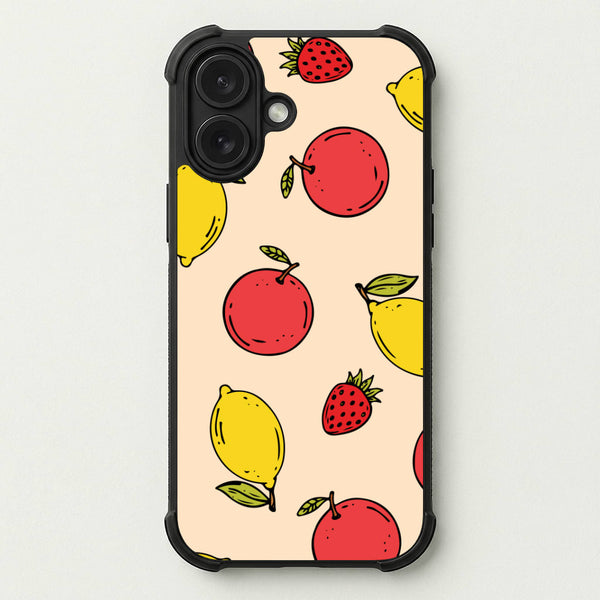 Sketched Summer Fruits Pattern Phone Case — Bumper case