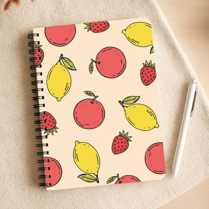 Sketched Summer Fruits Pattern Notepad
