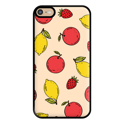 Sketched Summer Fruits Pattern Phone Case for iPhone 6 Plus / 7 Plus / 8 Plus