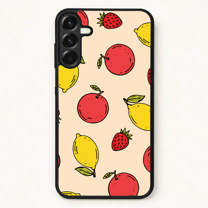 Sketched Summer Fruits Pattern Phone Case for Galaxy A57