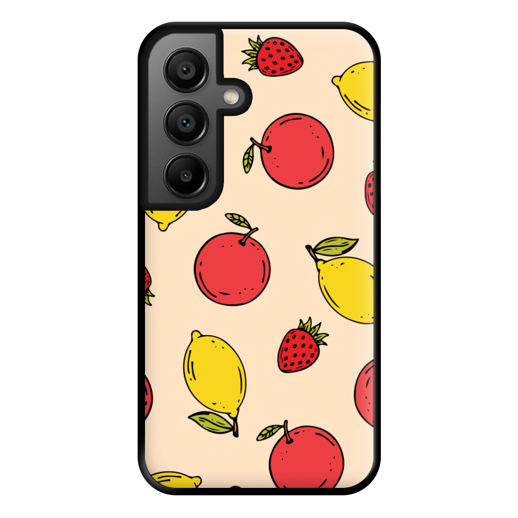 Sketched Summer Fruits Pattern Phone Case for Galaxy A56