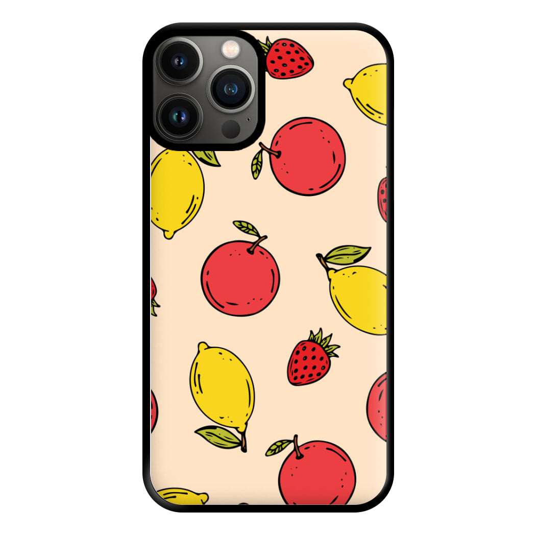 Sketched Summer Fruits Pattern Phone Case for iPhone 11 Pro Max