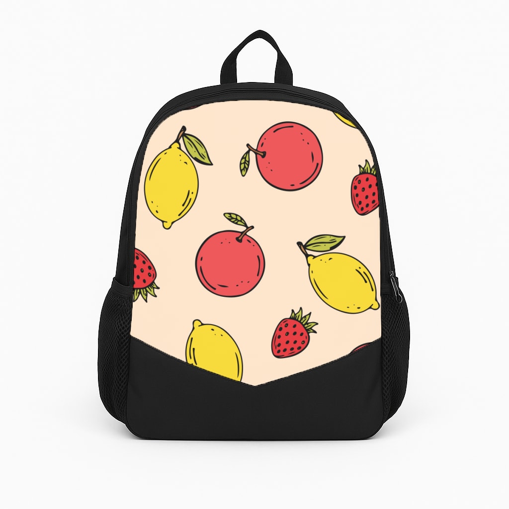 Sketched Summer Fruits Pattern Backpack