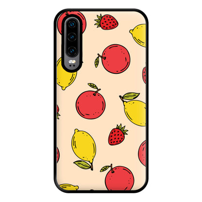 Sketched Summer Fruits Pattern Phone Case for Huawei P30