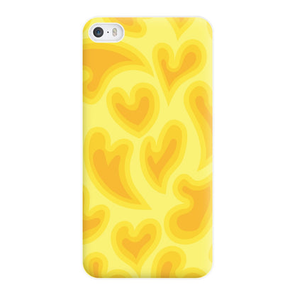Trippy Summer Hearts Yellow Pattern Phone Case for iPhone 5 / 5s / SE 2016