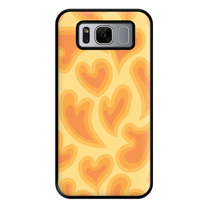 Trippy Summer Hearts Orange Pattern Phone Case for Galaxy S8 Plus