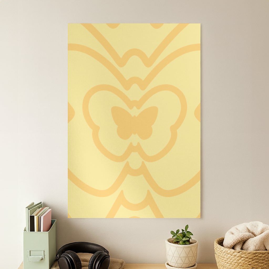 Abstract Orange Butterfly  Poster