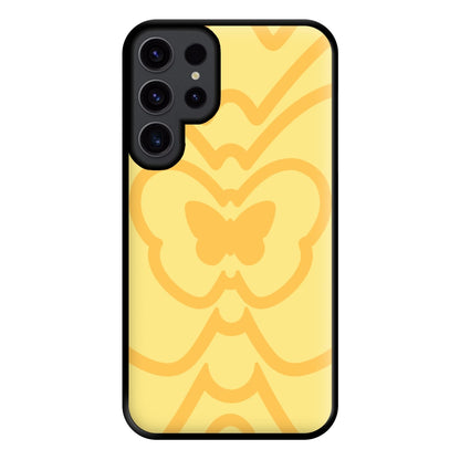 Abstract Orange Butterfly  Phone Case for Galaxy S23 Ultra