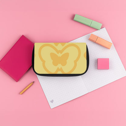 Abstract Orange Butterfly  Pencil Case