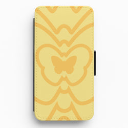Abstract Orange Butterfly  Flip / Wallet Phone Case