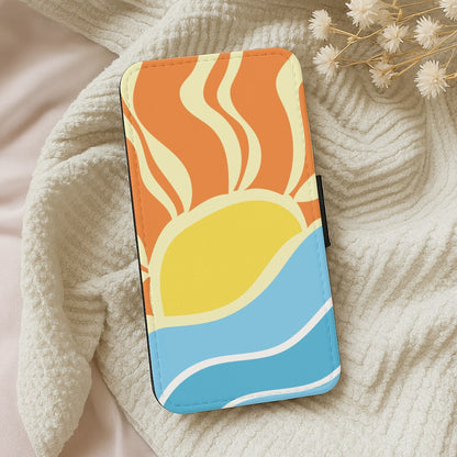 Abstract Sunset  Wallet Phone Case