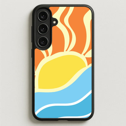Abstract Sunset Phone Case for Galaxy S25FE