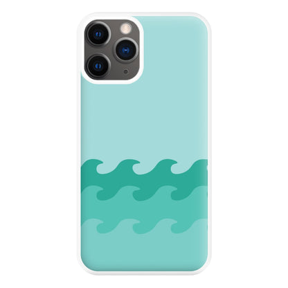 Cyan Beach Waves Pattern Phone Case for iPhone 12 Pro Max