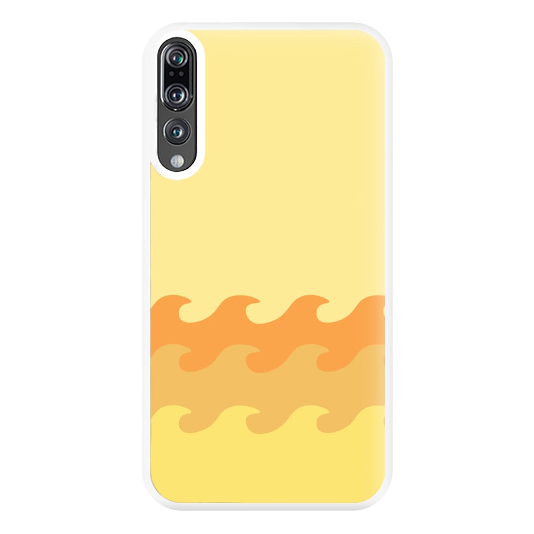 Orange Beach Waves Pattern Phone Case for Huawei P20 Pro