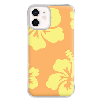 Orange And Yellow Hawaiian Flowers Pattern Phone Case for iPhone 12 Mini