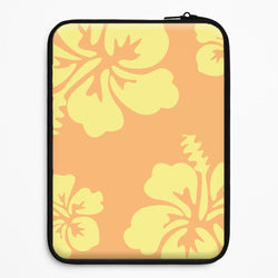 Orange And Yellow Hawaiian Flowers Pattern Universal Laptop Sleeve