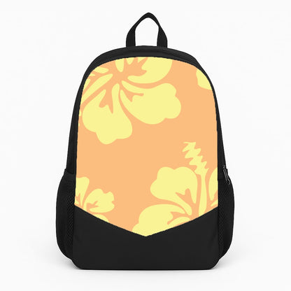 Orange And Yellow Hawaiian Flowers Pattern Large Backpack