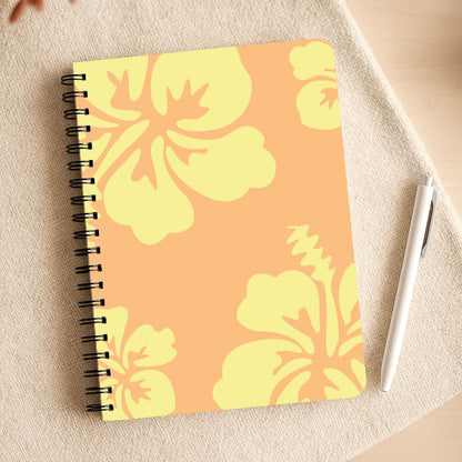 Orange And Yellow Hawaiian Flowers Pattern Notepad