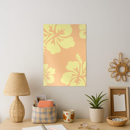 Orange And Yellow Hawaiian Flowers Pattern Art Print