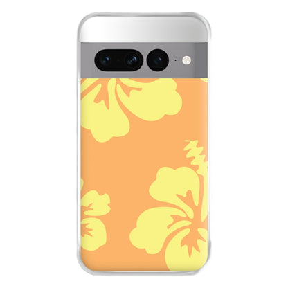 Orange And Yellow Hawaiian Flowers Pattern Phone Case for Google Pixel 7 Pro